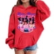 thumbnail image 4 of Moonsky Sudadera con capucha y cordón HUNTRX, estampado de grupo de chicas coreanas, jersey corto, suave y cómodo, top de manga larga para primavera y otoño. Rojo 160, 4 of 4