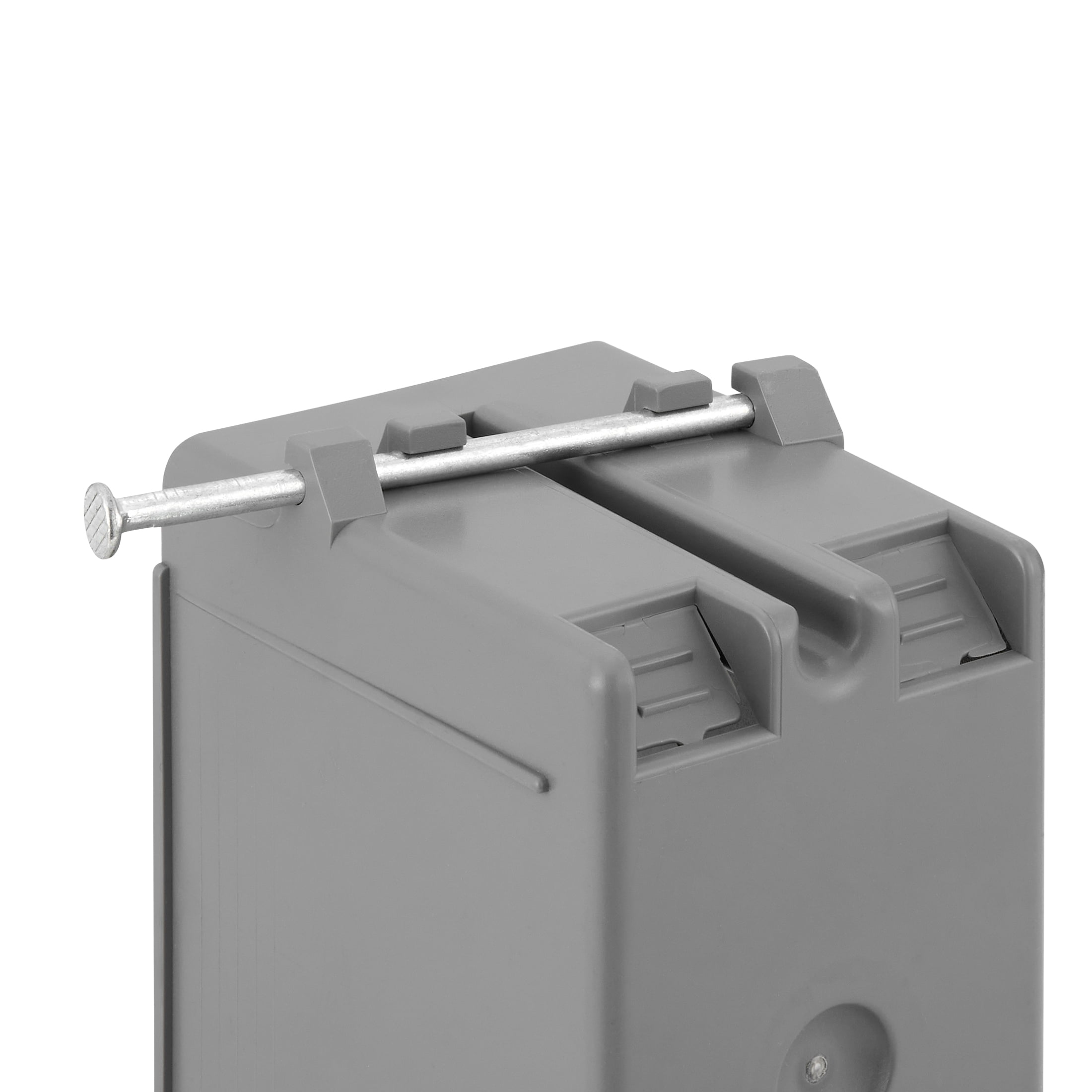 Maxxima 1 Gang 18 cu. in. PVC New Construction Electrical Switch and Outlet Junction Box, ETL Listed, Gray (10 Pack)