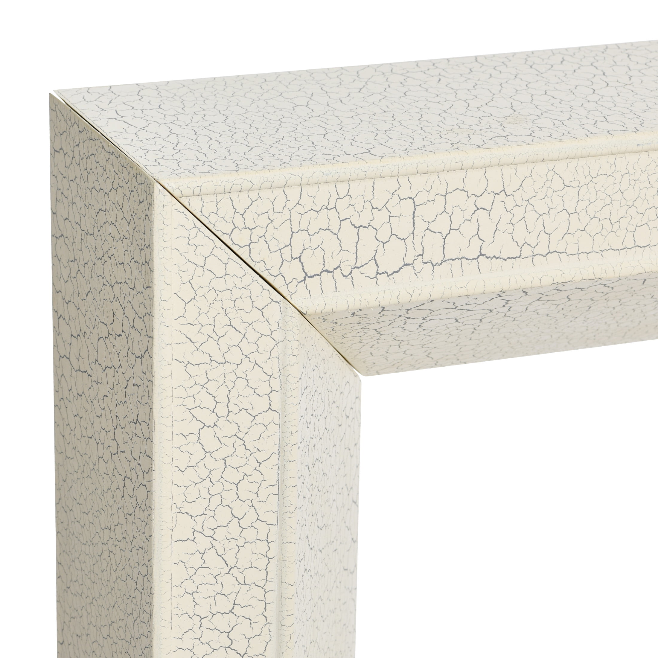 Creative Co-Op Modern Decorative Fireplace Mantel, Distressed Cream
