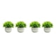 thumbnail image 2 of Plantas de simulación en maceta Cateissary 2 piezas decoración del hogar doble verde 15 cm, 2 of 6