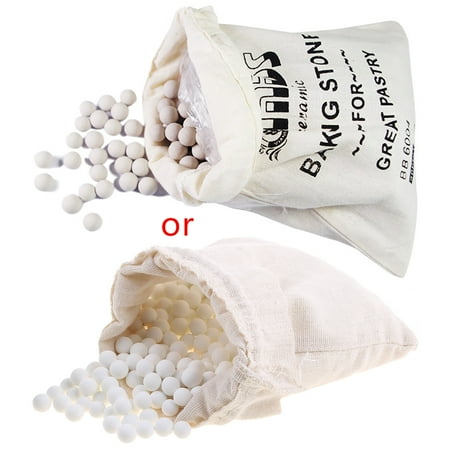 

JUNTEX 500g Cordierite Pie Baking Beans Beads Press Stone Weights with Storage Bag New