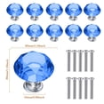 thumbnail image 7 of GEGONG, 30mm Diameter Cabinet Knob Aluminium Alloy Crystal Chrome Blue with 10 screws 10 Piece, 7 of 7