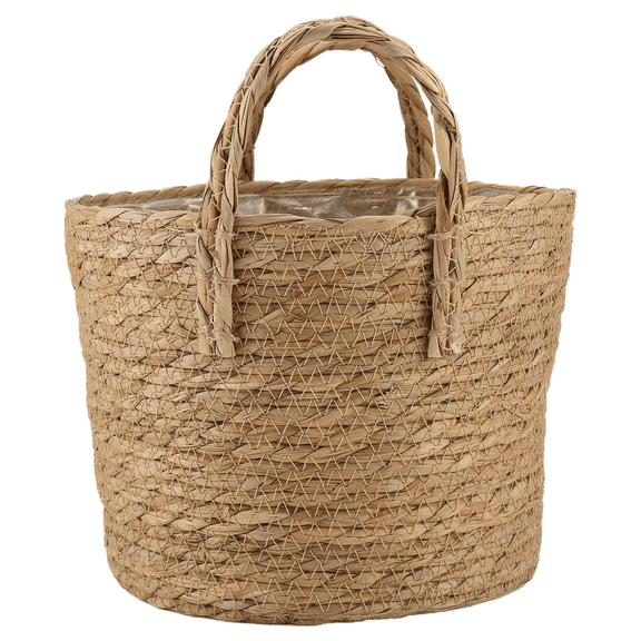 2025 New! Plant Pots Seagrass Planter Basket Flower Pot Cover Woven Container Vase Wicker Trash