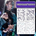 thumbnail image 4 of Kpop Cosplay Demon Hunter Temporary Tattoos Purple Makeup Tattoo Sticker, 4 of 5