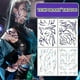 thumbnail image 4 of Kpop Cosplay Demon Hunter Temporary Tattoos Purple Makeup Tattoo Sticker, 4 of 5