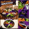 thumbnail image 2 of Round Tablecloth 60 Inch Halloween Themed Print for Indoor Dining Halloween Party Gatherings, 2 of 8