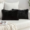 thumbnail image 1 of Funda de almohada decorativa de piel artificial 43x43cm Cojín suave Funda de almohada Funda de cojín para sofá Dormitorio Coche Sala de estar al aire libre Juego de 2 Adepaton ZH-284-12, 1 of 6