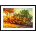 thumbnail image 2 of Art.com Landscape Painting of Beautiful Autumn Forest with Sunlight Art Print by Tithi Luadthong, Black Frame Wall Art, 29" x 21", 2 of 5