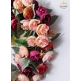 thumbnail image 3 of Florist Flower Wreath Rose Garland for Home Wall Wedding Decoration (red Pink-Heart-Shaped), 3 of 6
