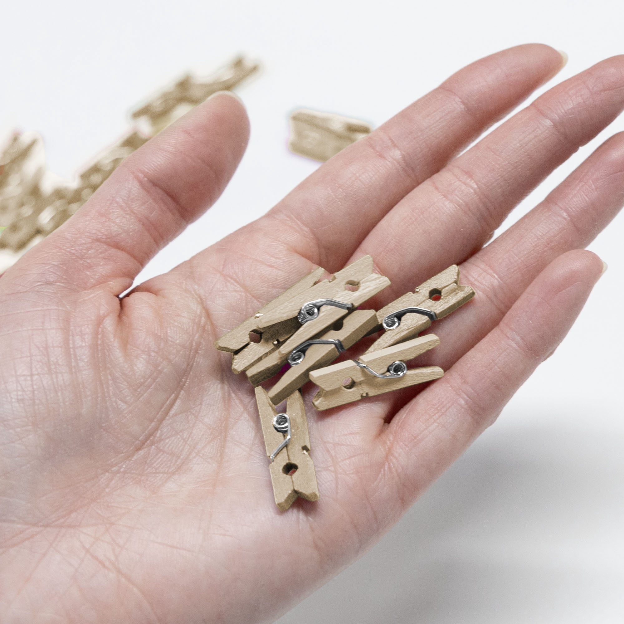 BAZIC Clothes Pin Mini 1", Natural Wood Clothespins (50/Pack), 288-Packs
