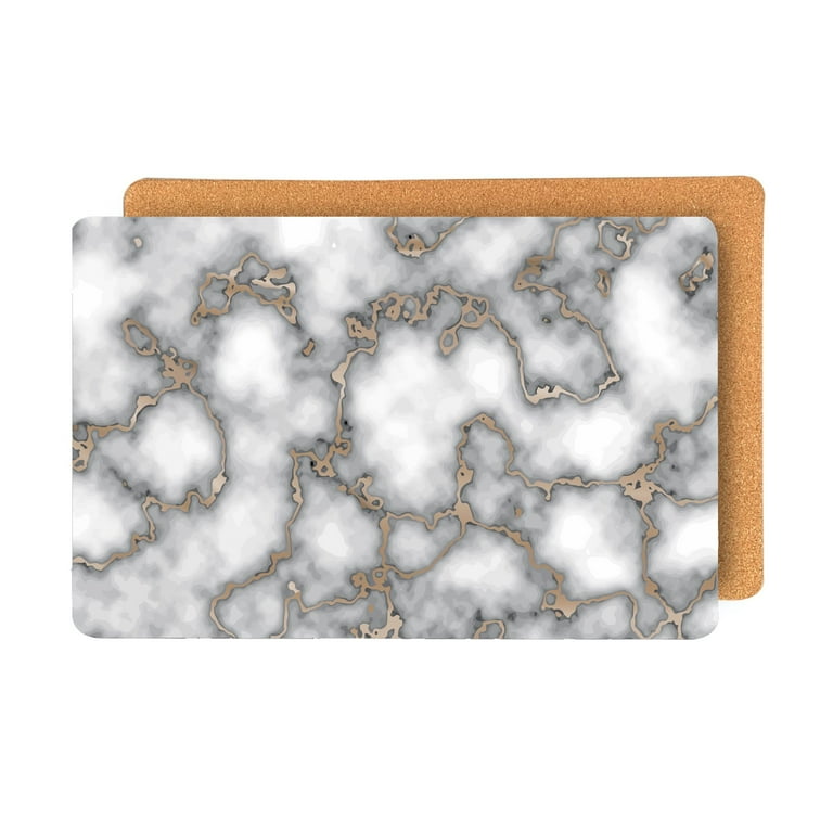 Elegant Marble and Gold Abstract Design Placemat by Of Beauty and