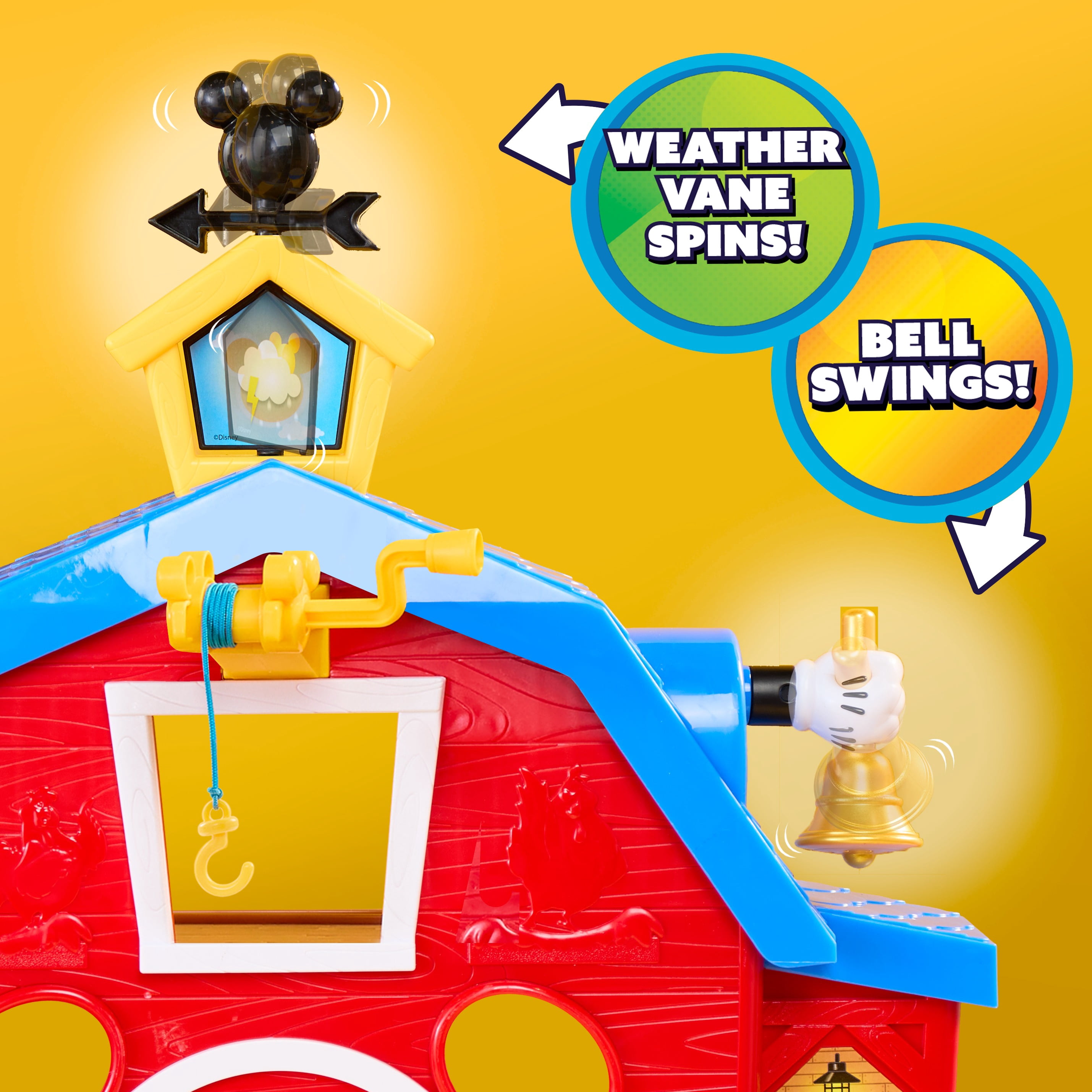 Disney Jr. Mickey Mouse Clubhouse Barnyard Fun Playset with Sounds, 15-pieces, Kids Ages 3+