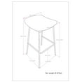 thumbnail image 4 of Dafney Contemporary Bar Stool (Set of 2)in Distressed Charcoal Gray Faux Leather, 4 of 7