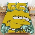 thumbnail image 6 of Simpsons Bedding Sets Comfort 3 Pieces Bedding Set 1 Duvet Cover + 2 Pillowcase Decorative Bedding 86"x70", 6 of 8