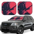 thumbnail image 1 of Saiise Rock Skull Guitarist for Foldable Car Sun Shades (2-Pack) Offer Sun Protection with an Easy-fold Design for Convenient Windshield Shading-Medium, 1 of 6