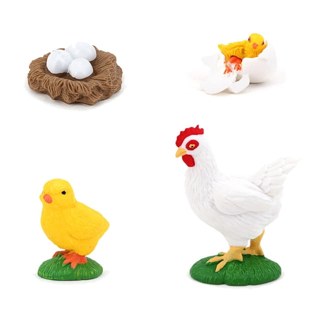 1 Set Pelle Ver Modèle Premium Plastique Matière Significative Insecte Figurines Modèles de Croissance Éducatifs Précoces pour l'École Projet Poule