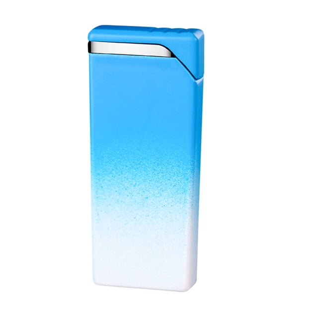 Leodye 1PCS Portable Metal Inflatable Windproof Lighter - Red Flame for Outdoor Barbecue & Camping -2.5*1.1in