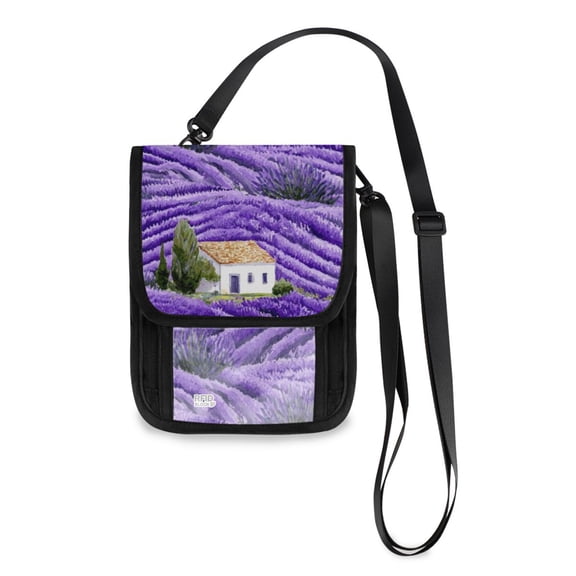 Secure Travel Neck Wallet Passport Holder Adjustable Strap For Men & Women 6*7.5in Simple Shapes Cute and Dreamy