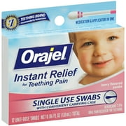 Baby Orajel Fast Teething Pain Relief Teething Swabs Berry 12 Each