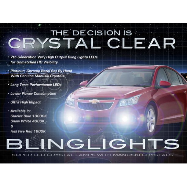 2008 2014 Chevy Cruze Led Fog Lamp Driving Light Kit Chevrolet Walmart Com