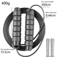 thumbnail image 2 of Weighted Jump Rope - For Fitness , Cardio, Boxing , Crossfit, Endurance Training, Jumping Exercise. - black, 2 of 5
