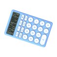 thumbnail image 4 of Calculadora de dibujos animados, calculadora de bolsillo pequeña, multifuncional, de mano, con pantalla grande, para escritorio, oficina, escuela, hogar, color azul., 4 of 14