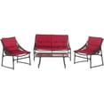 thumbnail image 3 of Safavieh Berkane Outdoor Modern Casual 4 Piece Set with Cushion, 3 of 8