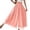 Pink, variant on Fgnfyis Womens Palazzo Pants Casual High Waist Flowy Beach Summer Elastic Waist Chiffon Trousers Women's Wide Leg Pants Red L