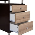 thumbnail image 5 of Esly 47.2” Two-Tone Espresso Computer Desk – Drawers, File Cabinet, USB & Power Outlet, 5 of 16