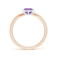 thumbnail image 2 of ANGARA Natural Pear-Shaped 1 ct Amethyst Ring with Diamonds in 14K Rose & White Gold for Women (Size-8x6mm) | February Birthstone, Anniversary, Jewelry Gift for Women | Natural Amethyst Ring, 2 of 11