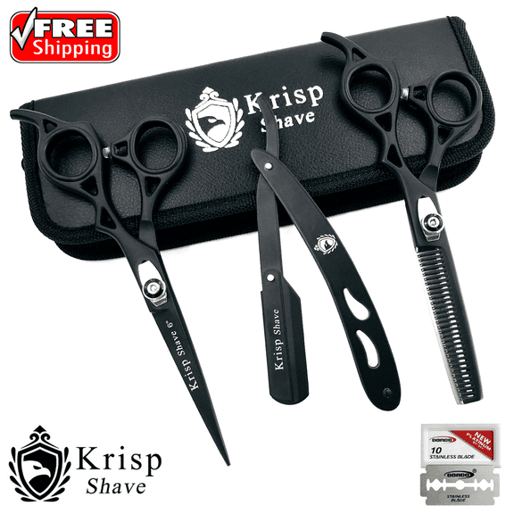 Barber Salon Home Haircut Stainless Steel Hair Cutting Scissors Shears Tijeras Set Kit (6 Inch)