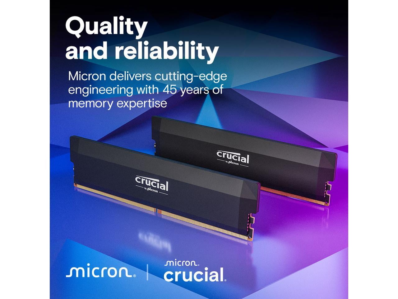Crucial, Pro Overclocking DDR5 RAM, 64GB (2 x 32GB), 6000 MHz