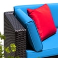 thumbnail image 4 of Lacoo 2 Pieces Patio Loveseat Outdoor Sectional Sofa Patio Conversation Set for Small Area, Blue, 4 of 5
