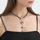 thumbnail image 2 of Gargantilla de terciopelo negro con corazón negro, árbol, sol, cruz, estrella, mariposa, pedante para mujeres y niñas, regalo de joyería para novia, familia y amigos, 2 of 5