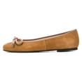 thumbnail image 2 of YDN Women Classic Bowknot Round Closed Toe Ballet Flats Slip On Pumps Low Heel Simple Dressy Casual Soft Shoes Size 7 Brown, 2 of 4