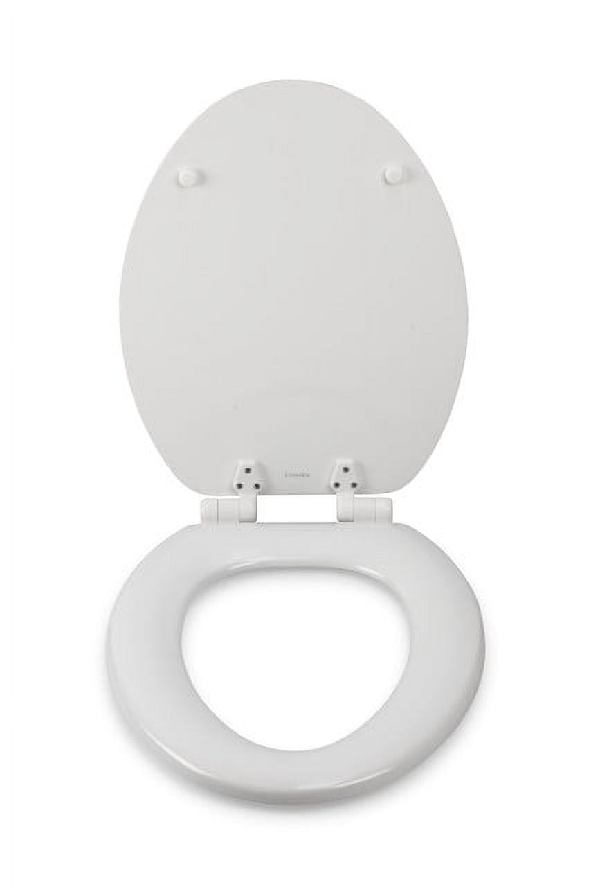 Croydex Steven Brown 19" Wooden Printed, Elongated Toilet Seat, Francie & Josie