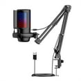 thumbnail image 1 of USB Microphone Kit Podcast Recording Cardioid Condenser Mic With Adjustable Arm Stand For Gaming Streaming, 1 of 9