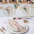 thumbnail image 3 of Easter Bunny Cloth Napkins, Cute Pink Rabbit Rose Flowers Pastoral Botanical Washable and Reusable Dinner Napkins Set of 2, Table Napkin for Kitchen Party Birthday Wedding Hotel Housewarming 20"x20", 3 of 9