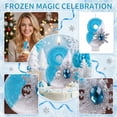 thumbnail image 3 of Winter Birthday Decor, Blue Glitter Number 8 Birthday Candle With Silver Snowflake & Blue Gem, Cake Topper for Frozen / Winter Birthday Party Decorations, Snowflake & Blue Gem Number 8, 3 of 3
