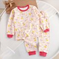 thumbnail image 2 of TOWED22 Toddler Baby Boy Clothes Color Blocking Outfits Fashion Fall Winter Sweatshirt Sweat Pant Kids Tops Shirt Pant Sets Size:1-2 Y,Color:Pink, 2 of 4