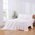 thumbnail image 4 of Modern Threads 4-Piece Sweet Rose Silky Soft Microfiber Adult Sheet Set, Ivory, King, 4 of 12
