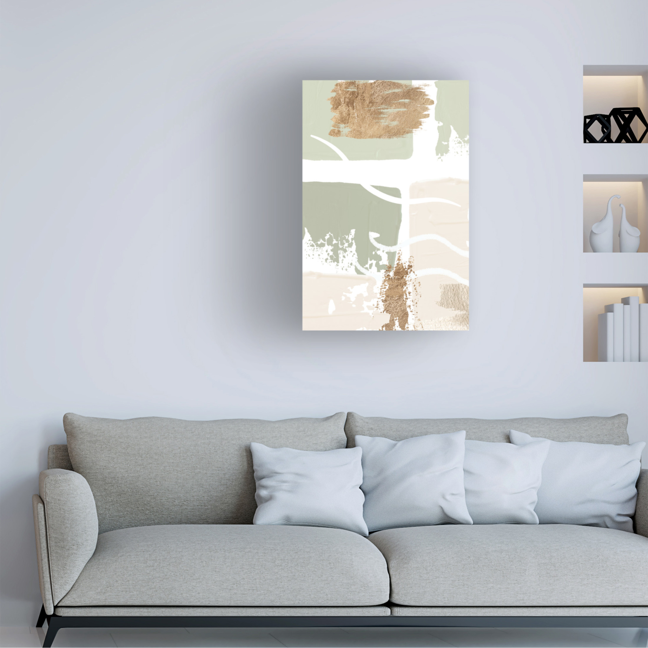 Trademark Fine Art Sally Ann Moss simply green1 Canvas Wall Art