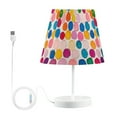 thumbnail image 7 of Yayeee Mini Table Lamp 10.8" Dimmable with Fabric Shade 3 Color Temperatures, Watercolor Circles, 7 of 7