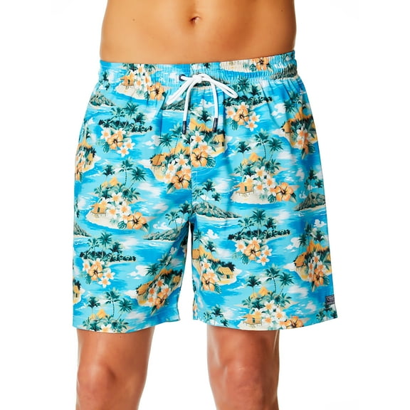 Chaps Men's & Big Men's Swim Trunks with UPF50 , 7" Inseam, Sizes S-3XL