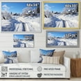 thumbnail image 4 of Designart "Scenic Snowy Country Roads II" Landscapes Framed Wall Art - Coastal Blue Landscape Cottage Mountains Winter Bedroom Framed Canvas Wall Art, 4 of 6