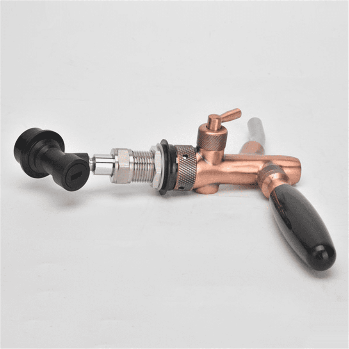 Adjustable Draft Beer Tap with Liquid Ball Lock Disconnect Chrome Plating Flow Control Beer Faucet Homebrew Kegerator
