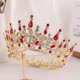 thumbnail image 3 of Nvzi Tiara de boda para novia, diadema de princesa, corona nupcial, joyería para el cabello con diamantes de imitación de cristal,graduación, boda, fiesta de disfraces (rojo), 3 of 5