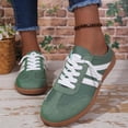 thumbnail image 2 of Womens Vintage Color Block Casual Sneakers Black White Faux Suede Non Slip Gum Rubber Sole Lace Up for Walking Commute Daily Wear Ladies Shoes 43, 2 of 8