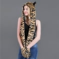 thumbnail image 3 of Aoochasliy Winter Scarves for Women Clearance Male Female Faux Animal Hood Cap Mittens Ears Cartoon Hat Gloves Scarf Pocket, 3 of 6