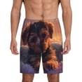thumbnail image 1 of Fotbe Puppy Lying On A Cloud Pantalones Cortos de Pijama para Hombre, Ropa de Dormir, Pantalones de Pijama Cortos para Hombre-X-Large, 1 of 6